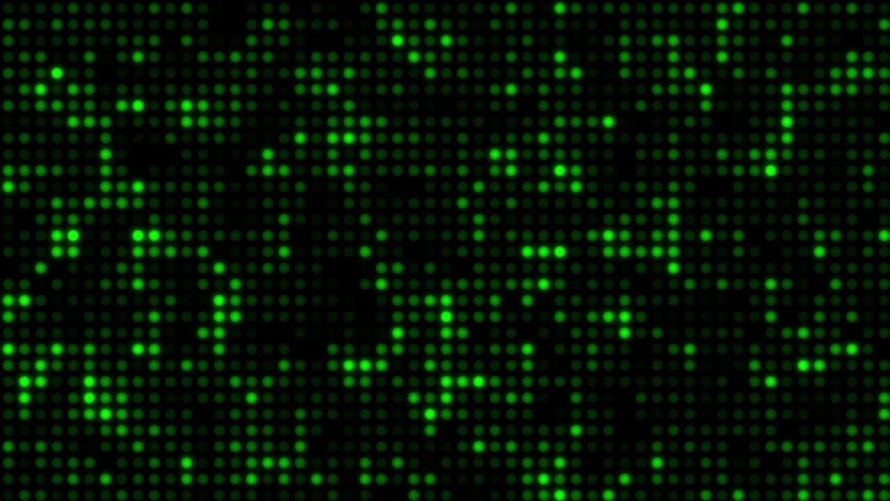 la pantalla. el patrón de píxeles. el bucle de vídeo.