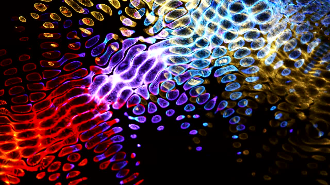 patrón de energía colorido concepto de galaxia brillando en el espacio. animación de fondo de espacio abstracto, luz brillante, proyección, círculo de partículas de estrellas brillantes. resolución 4k