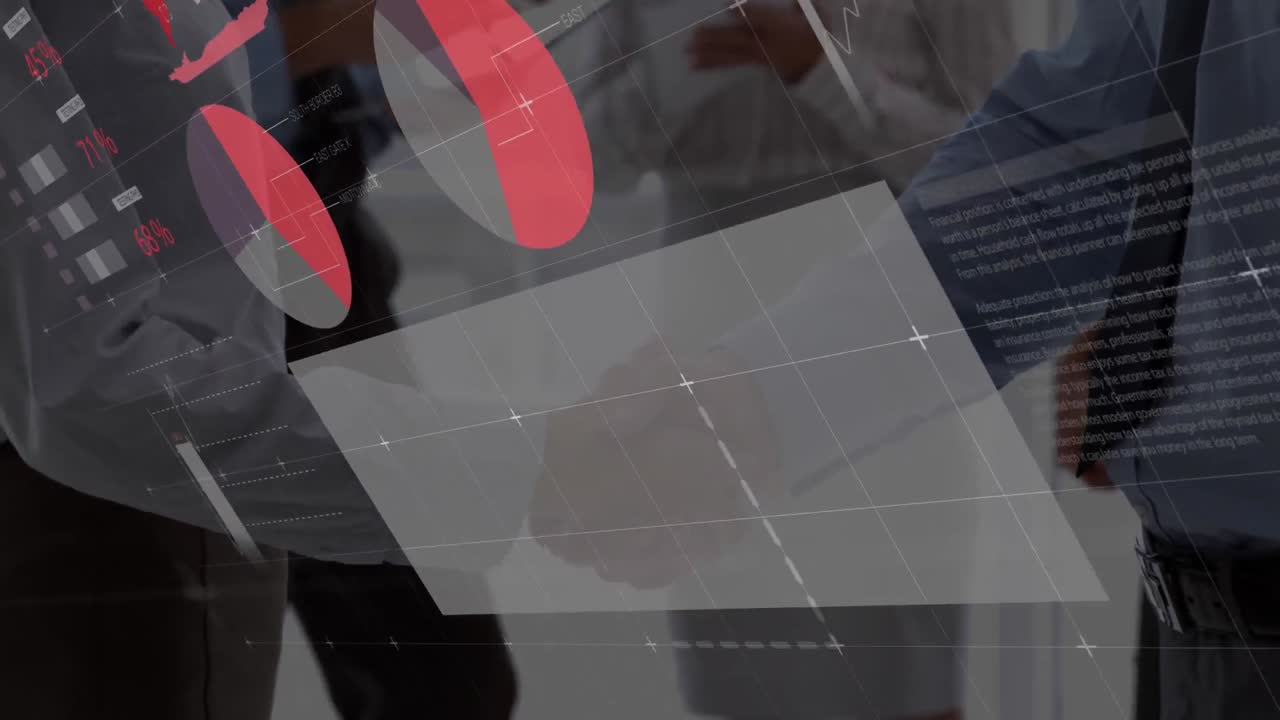 배경에 손을  ⁇ 는 데이터 처리의 애니메이션