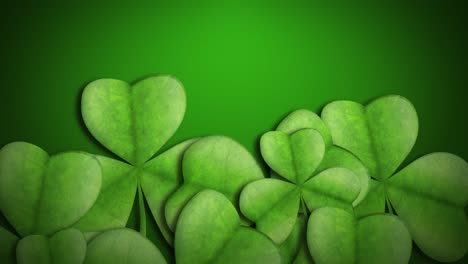 animation of green shamrocks 4k