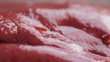 raw liver close-up
