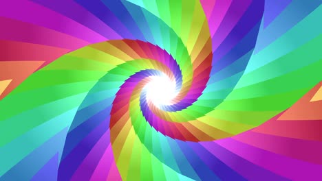 arco iris colorido espiral psicodélico hipnótico animación de fondo
