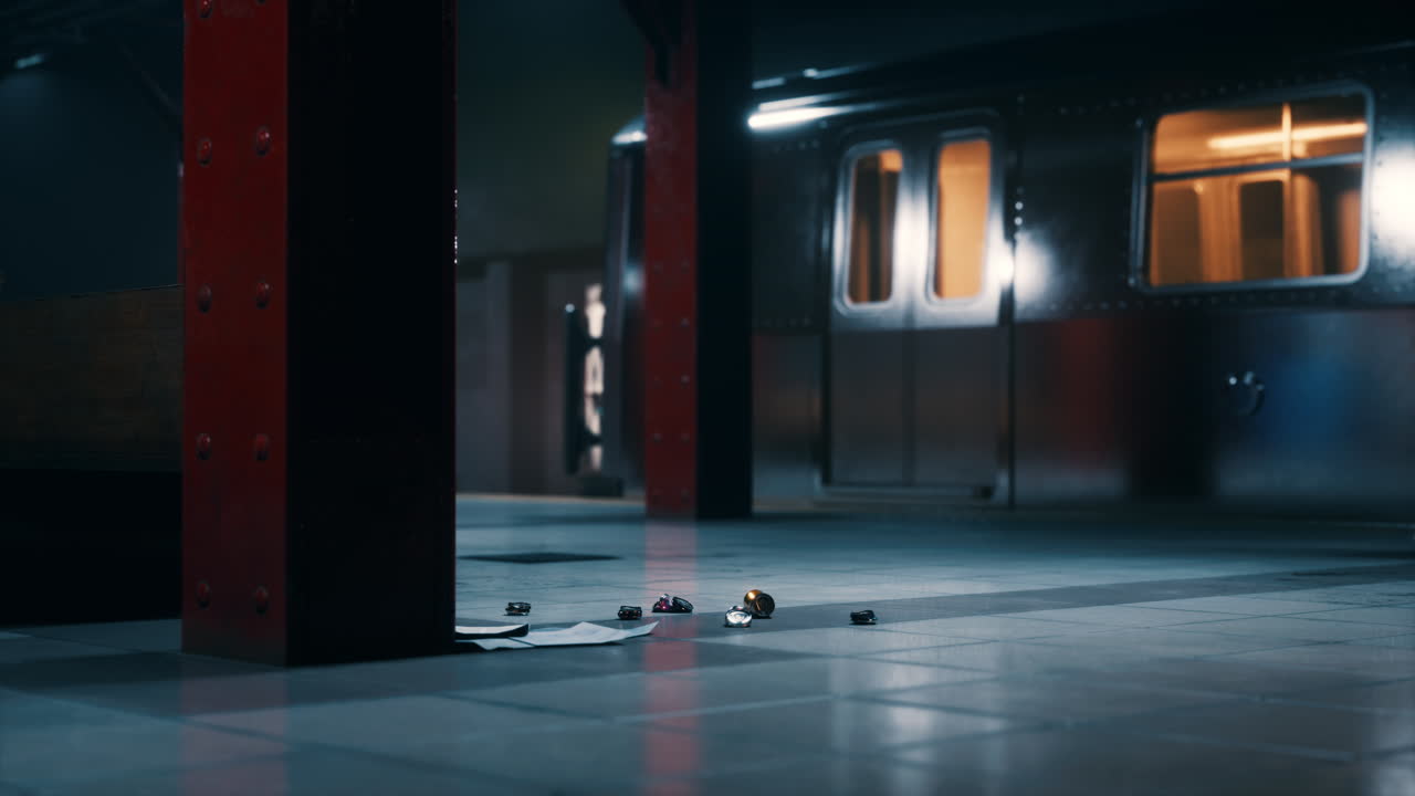 코로나19 전염병 기간 동안 비어있는 기차역