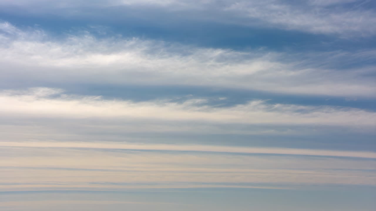 Blue Sky with Streaky White Clouds