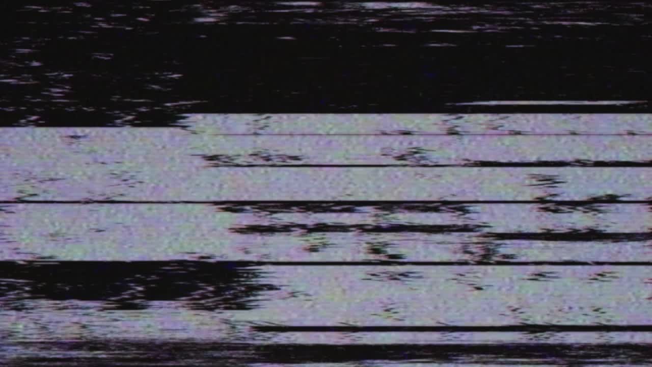 Sfondo retrò VHS con glitch e rumore statico