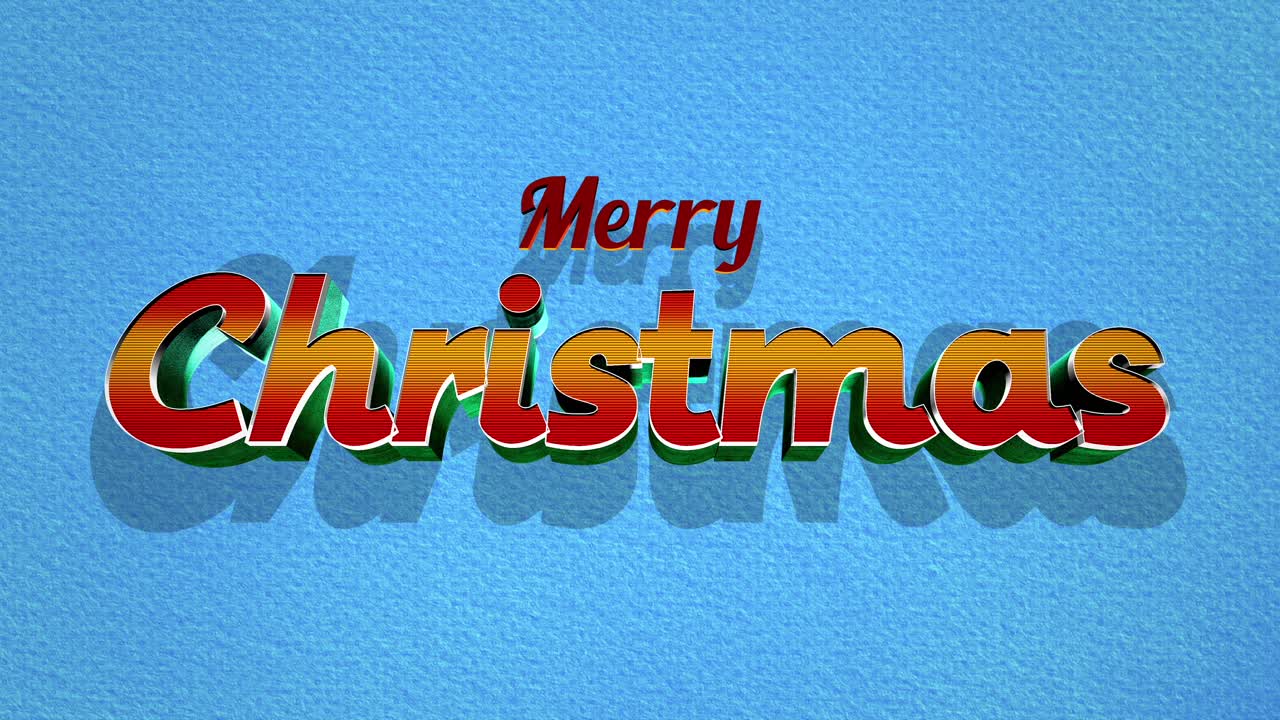 파란색 그루지 질감에 설정된 복고풍 메리 크리스마스 텍스트
