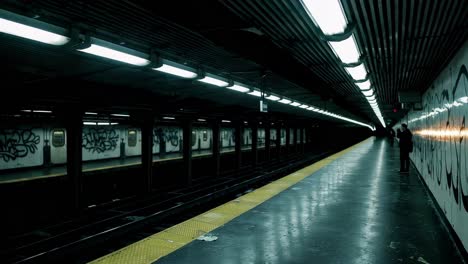 subway station at night