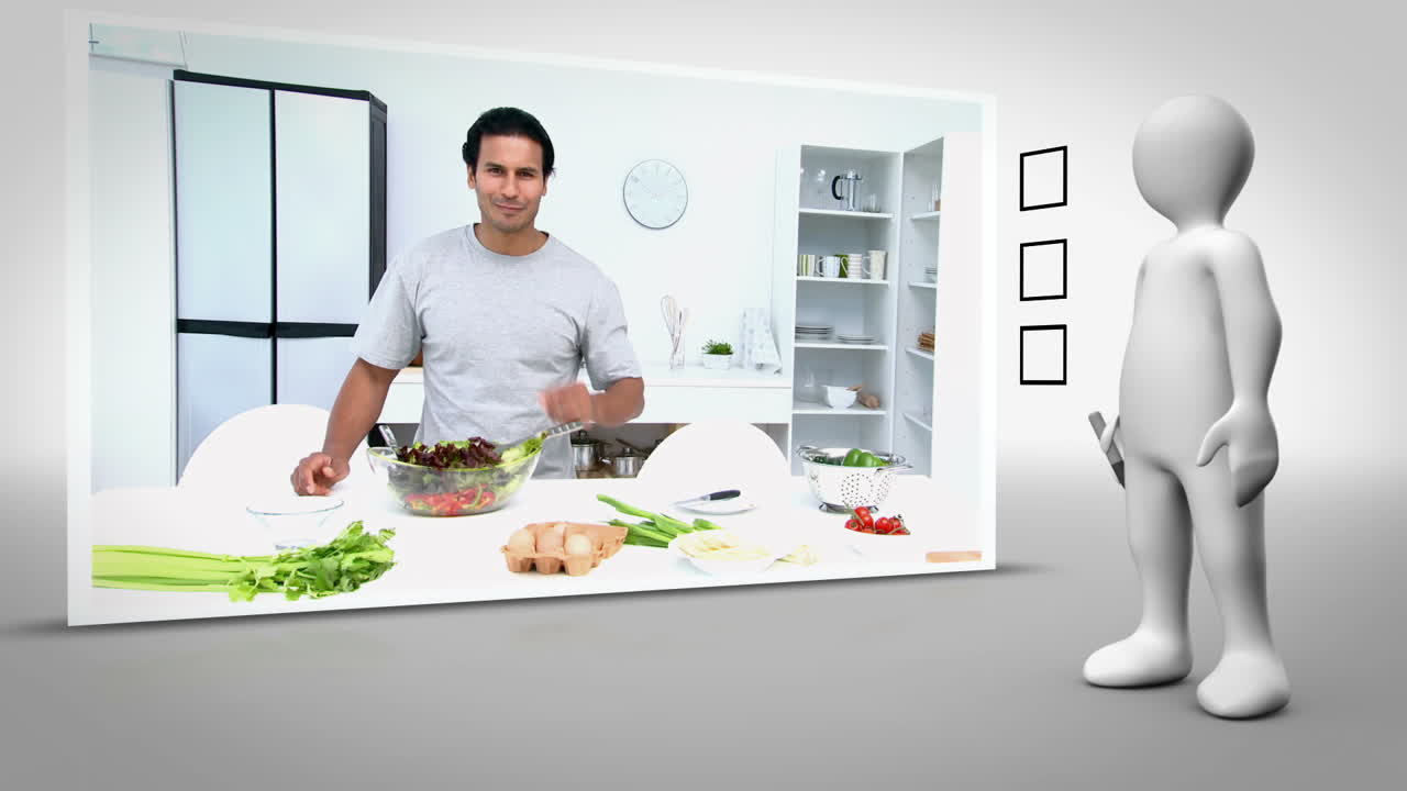 행복 하게 러드를 준비 하는 남자 의 클립