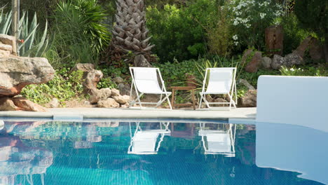 swimming pool surrounded by a paradise garden