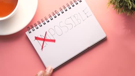 crossing out "impossible" - motivation and goal setting