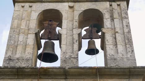 ancient bell tower of santa cruz de prado, galicia