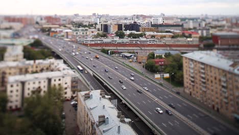 moscow highway aerial view