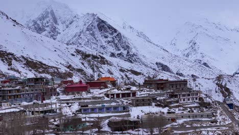 winter monastery in the himalayas