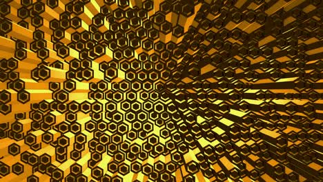 animación hexagonal abstracta patrón multicolor concepto suave de 4k