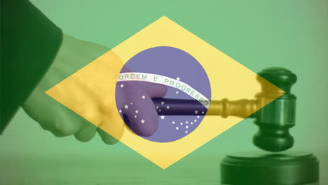 compuesto digital de la bandera de brasil 4k