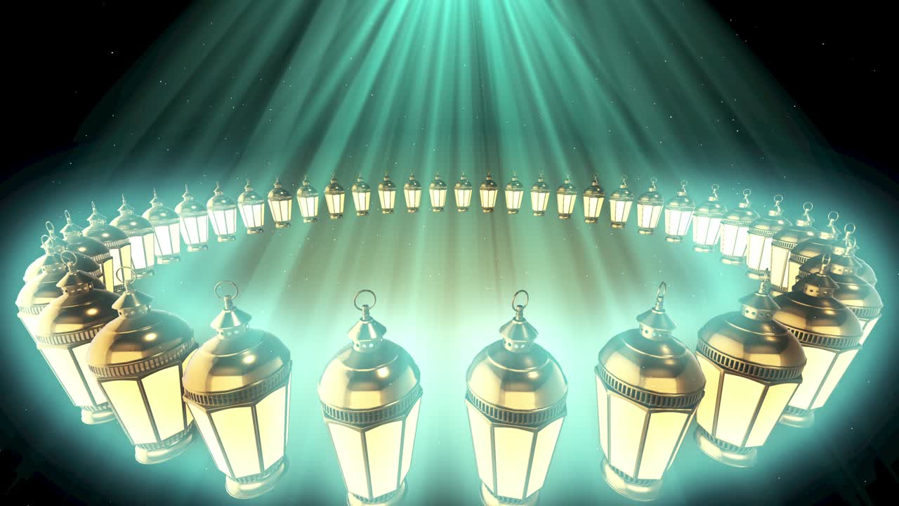 グロー・ライト・ランターン・フェスティバル・ループ アニメーション