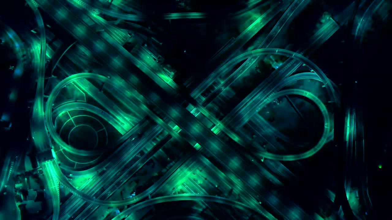 vista de arriba de la autopista, el tráfico vial es una infraestructura importante