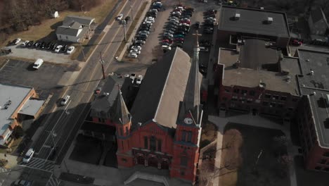 Delaware,-Ohio-Church-Parallax​-Drone-Shot