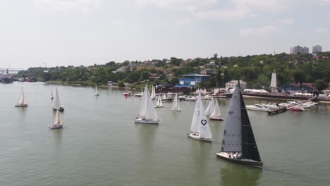 sailing competition on a river
