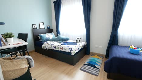 hermosa idea de decoración de dormitorio de una cama individual y hogar