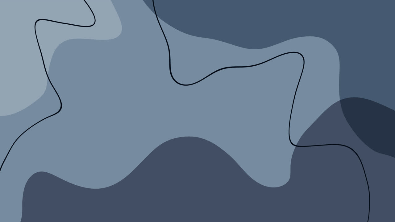 Abstract Blue and Grey Background with Wavy Lines