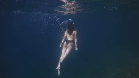 woman underwater
