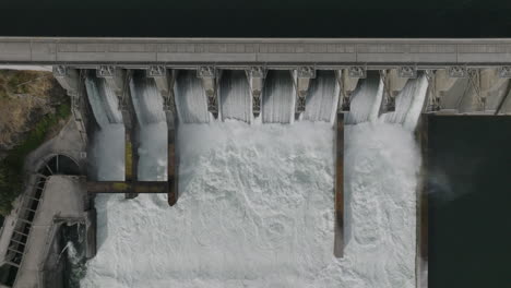 drone aerial of a hydroelectric dam along the columbia river-3