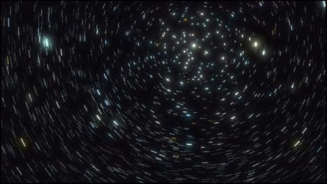 star trail time-lapse milky way galaxy orbiting 4k