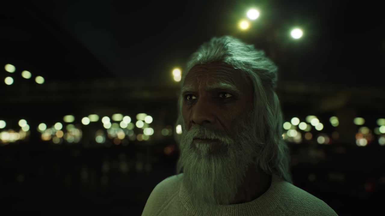 retrato de un hombre viejo y guapo