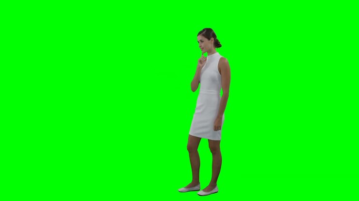 Businesswoman touching futuristic digital screen