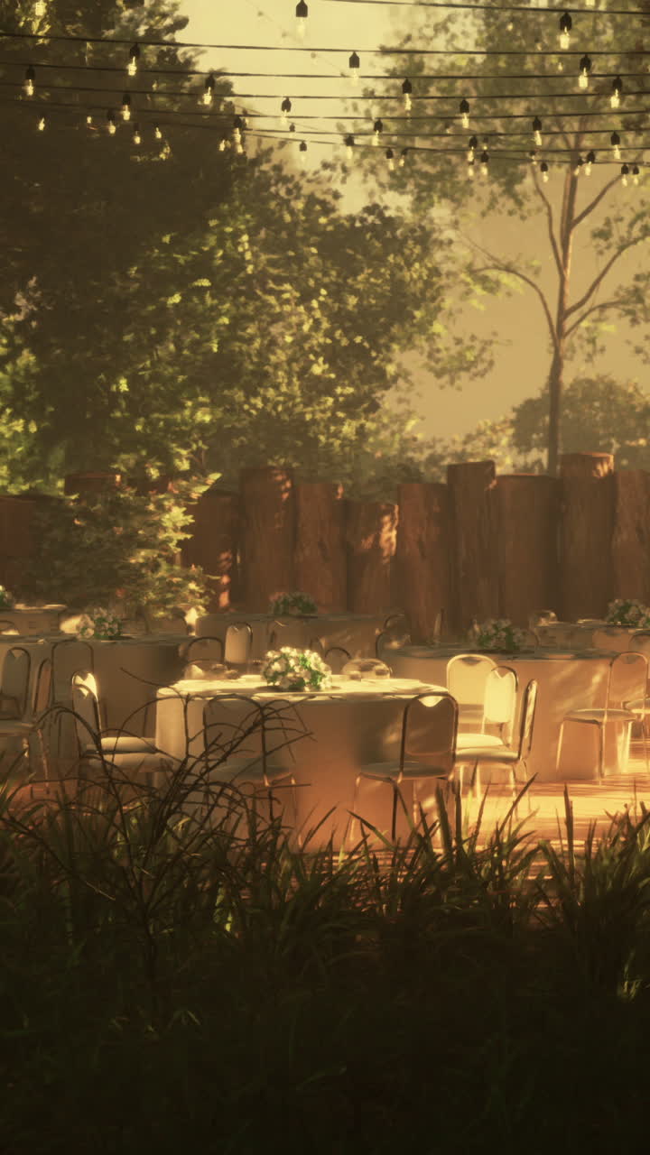 만적 인 야외 결혼식 리셉션