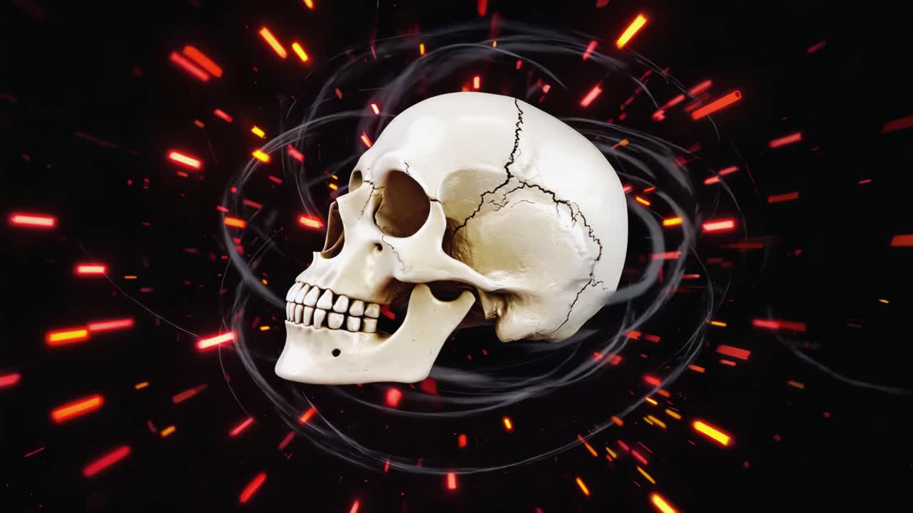 Skull with particle effect
