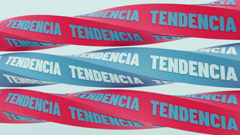 diseño gráfico abstracto con la palabra "tendencia" en estilo 3d