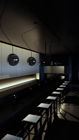 dark and modern bar interior design