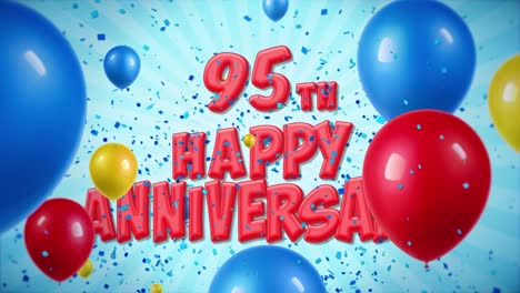 95th happy anniversary celebration graphic design