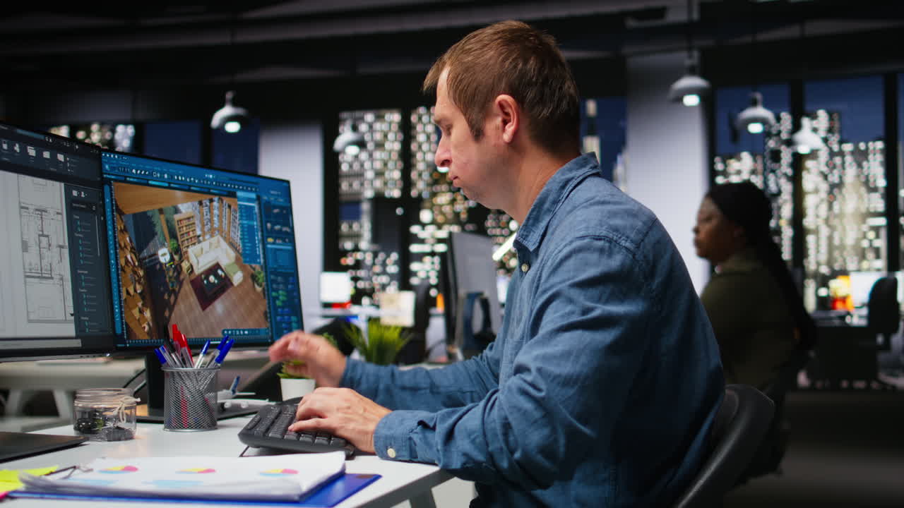 Designer dealing with stress and pressure to produce a virtual home layout