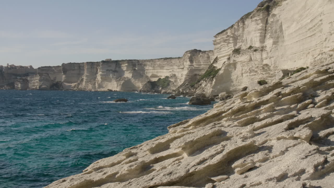 Cliffside Bonifacio Corsica Mediterranean Sea and Coastal Landscape