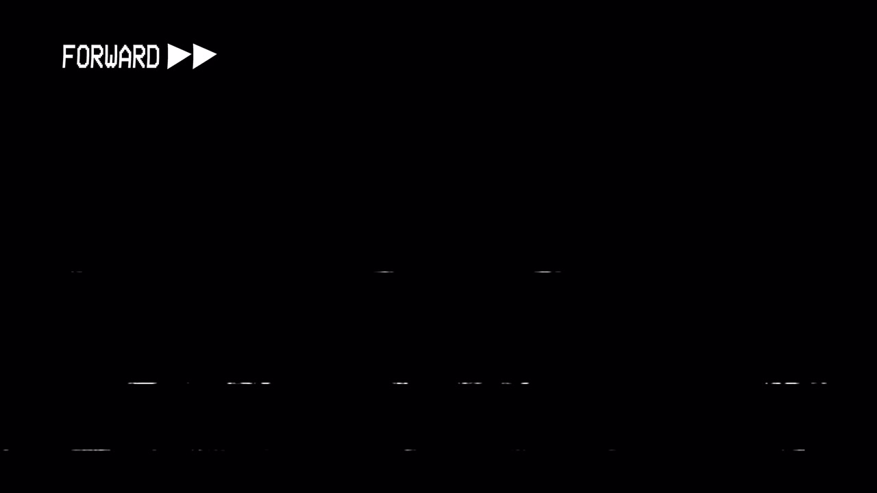 Vintage VHS Fast Forward Screen Overlay with Glitch Effects
