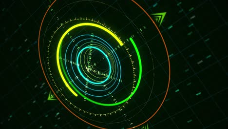 interfaz de visualización de hud futurista