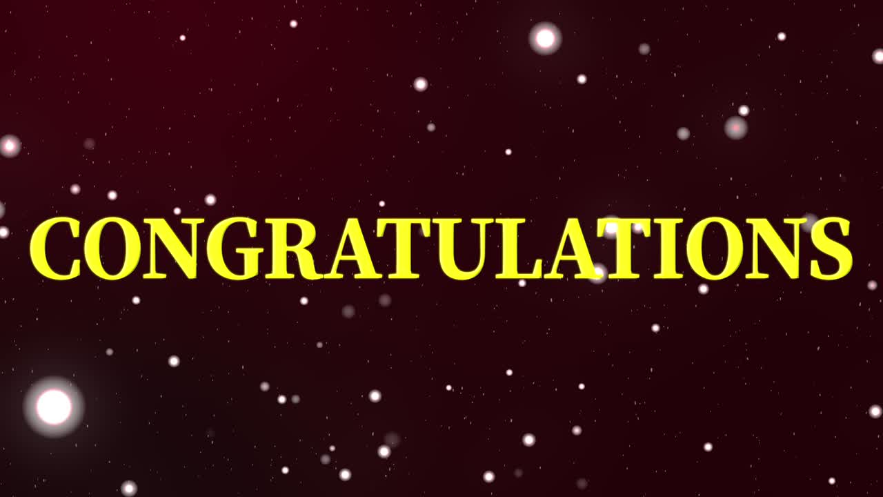 축하 메시지 텍스트 애니메이션 모션 그래픽