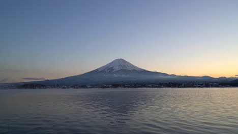 mountain fuji with lake in japan