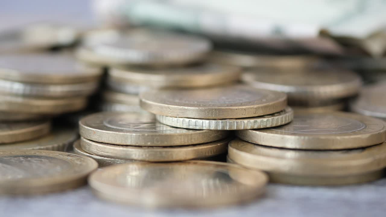 Stacked Euro Coins