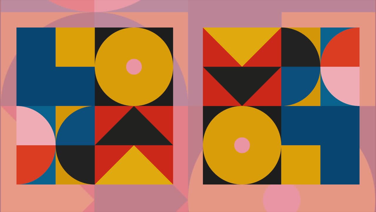 Geometric abstract art with bold colors