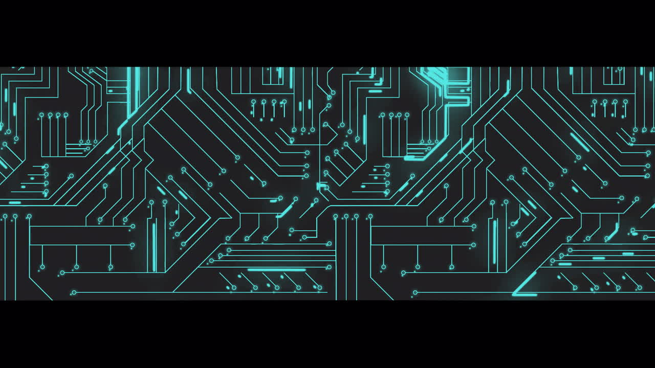 검은 바탕 위의 연결 네트워크의 애니메이션