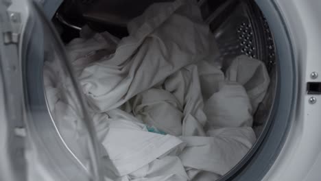 hand opening washing machine with sheet putting laundry detergent