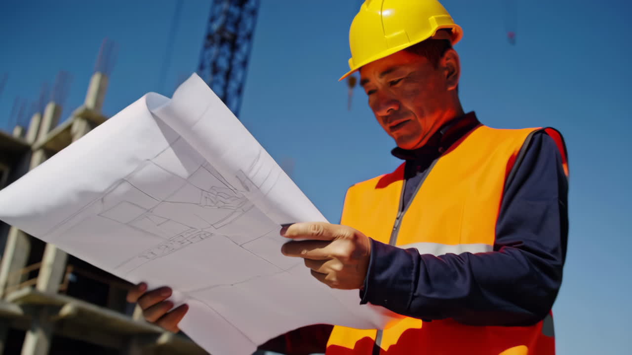 Construction Site with Workers
