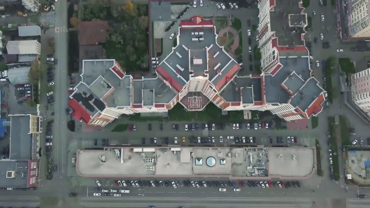 현대 도시 의 공중 에서 볼 수 있는 모습