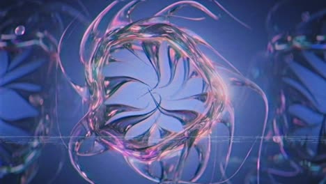 alienígena en forma de anillo microorganismo de ciencia ficción vhs bucle sin costuras animación de renderización en 3d