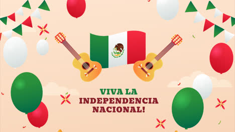 an animation of gradient background for mexico independence day celebration