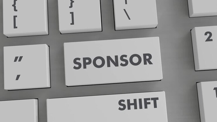 SPONSOR BUTTON PRESSING ON KEYBOARD